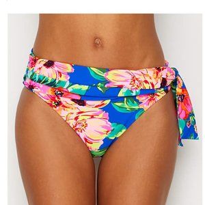 Pour Moi Floral Fold Over Tie Brief Bikini Bottom